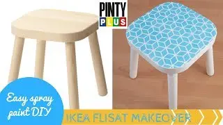 How to stencil an Ikea Flisat stool with spray paint