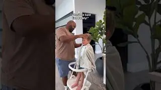 Not him thinking he was going to end up bald like daddy😭😭🤣 #haircut #family #funny #homehaircut