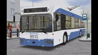 OMSI 2 - Projekt Szczecin 4.0.1 Маршрут 82 на Троллейбусе БКМ-321 2012 года МСК