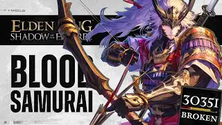 Elden Ring DLC - How To Make The Best S TIER Bloodthirst Samurai, OP Bleed Cross Naginata Bow Build