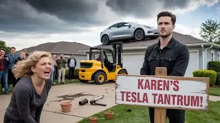 HOA Karen Blocked My Garage With a Tesla — I Forklifted It Onto Her Roof for a Week