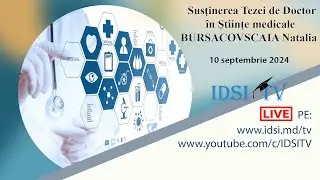 10.09.24, 14:00 | Susţinerea Tezei de Doctor în Știinţe medicale - BURSACOVSCAIA Natalia