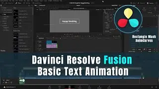 Create Text Animation in Davici Resolve Fusion 18 | Anim Curves |