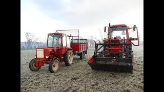 Rozrzucanie obornika Mtz-82 & Władimirec T25