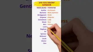 Masculine and Feminine - PART 1 | English Vocabulary | Like and Subscribe