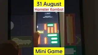Mini Game Today 31 August Hamster Kombat How To Solve Mini Game Puzzle in Hamster Kombat Mini-Game