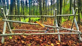 The Perfect Bushcraft Saw Horse for my Shelter