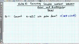 Understand and learn how to  convert between polar and rectangular complex numbers Precalculus PU4L6