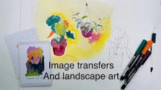 Abstract Landscape Art and Image Transfers.