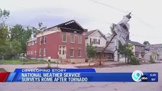 National weather service surveys Rome after tornado