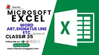 MS Excel - How to use Word Art, Signature Line, Object, Equation & Symbol in Excel | 