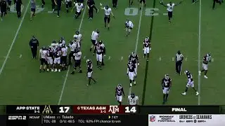 Appalachian State upsets #6 Texas A&M 2022 College Football