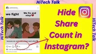 How hide share count of Instagram Post | Share count of Instagram post