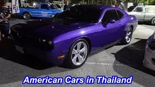 Beautiful Dodge Challenger, Dark And Mysterious, American Cars in Thailand.