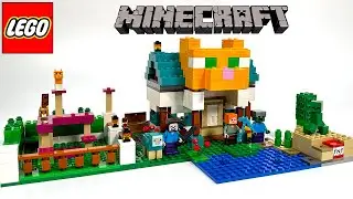 LEGO MINECRAFT 2023 The Crafting Box 4.0🐱 I'm building a Cat House [ASMR]