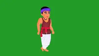 Village man green screen cartoon।village man green screen।