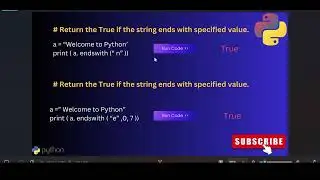 startswith() & endswith() method in Python(2025)