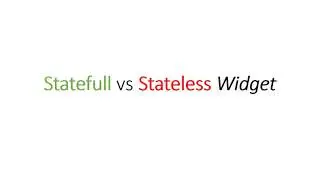 07 Flutter basic : Stateful and Stateless widget