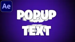 POP UP Text Tutorial in After Effects | Text Bounce Effect