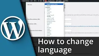 Wordpress change language | Change Wordpress language ✅ Tutorial