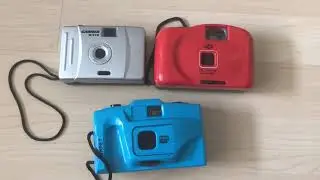 Three 35mm film photo point&shoot cameras Gamma, Sunpet, EOI
