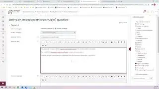Embedded Answer Questions Types in Moodle