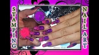 Стемпинг на Неоновый Пигмент с Китайской Пластиной SPV / Stamping Nail Art .