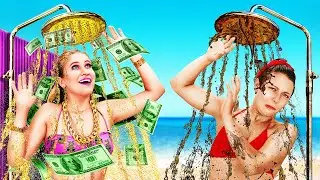 БОГАТЫЕ И БЕДНЫЕ. ЛЕТНИЙ ОТДЫХ богатой и бедной девушки | Смешная история от Ла-Ла Лайф Эмодзи