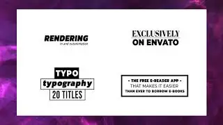 20 Clean Minimal Titles | After Effects Titles - Envato elements
