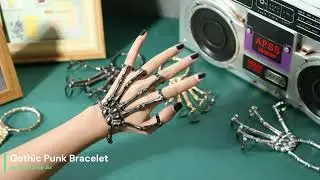Gothic Punk Skeleton Skull Bracelet 1122-164
