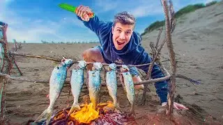 3 Days Solo Survival (NO FOOD) Eat what I Catch to SURVIVE
