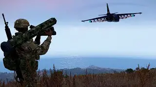 Su-25 Took a Direct-Hit from AA Missile | Fighter Jet Shot Down | ARMA 3: Milsim