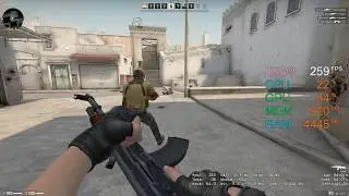 GeForce GTX 1050 ti -- AMD Ryzen 5 2600 -- CSGO FPS Test Dust 2 Low