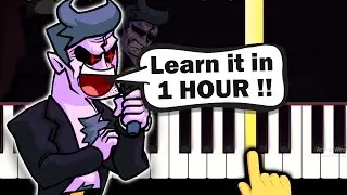 Friday Night Funkin - EVIL Boyfriend mod vs Daddy Dearest - EASY Piano tutorial