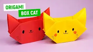 Коробочка котик из бумаги / Как сделать оригами коробочку своими руками / Поделки самоделки