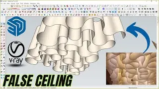 Organic shape false ceiling in sketchup | JHS powerbar