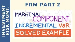 Marginal Incremental and Component VaR (Solved Example)(FRM Part 2, Book 5, Investment & Risk Mgmt)