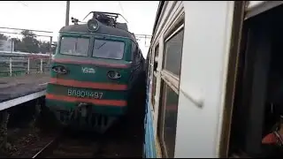 Из окна II Приветливый ВЛ80т-1497 с нечётным грузовым