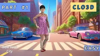 Make kid dress pattern clo3d for beginners