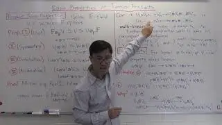 Properties of tensors products of vector spaces