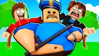 ESCAPING THE CRAZY BARRY'S PRISON IN ROBLOX WITH CHOP