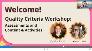 Quality Criteria Workshop: Assessments and Content & Activities PD