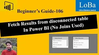 Power BI Fetch Results from disconnected table(No Joins Used)| Treatas Function| disconnected tables