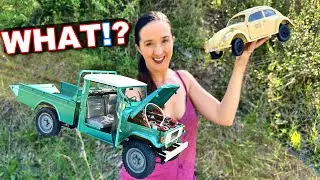 AMAZINGLY SCALE RC CARS! - ROCHobby VW Beetle Kommandeurwagen & FMS Toyota FJ45