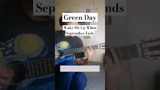 Green Day - Wake Me Up When September Ends, guitar tabs ♥️
