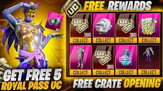 Wow 😱 Free Rewards | Get Free 5 Royal Pass Uc | 300 Supply Crate Opening | Pubg Mobile
