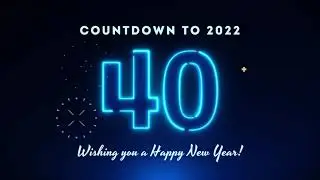 Blue 60 Seconds Happy New Year Countdown 2022 Video