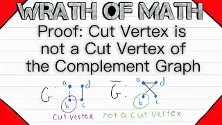 Proof: Cut Vertex is not a Cut Vertex of the Complement Graph | Graph Theory