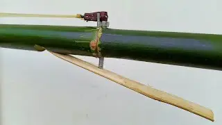 Handmade Bamboo Slingshot With Unique Trigger Mechanism - DIY Bamboo Slingshot