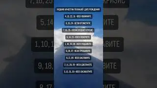 ХУДШИЕ КАЧЕСТВА ПО ВАШЕЙ ДАТЕ РОЖДЕНИЯ